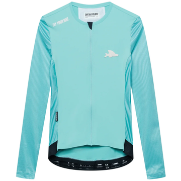 Café du Cycliste Roxane Women's Superlight Long Sleeve Cycling Jersey Radtrikot Riviera Blue