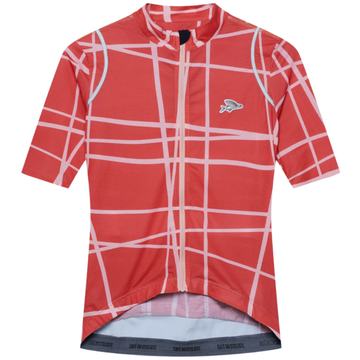 Café du Cycliste Mona Women's Superlight Cycling Jersey Radtrikot Cinder Red Plush