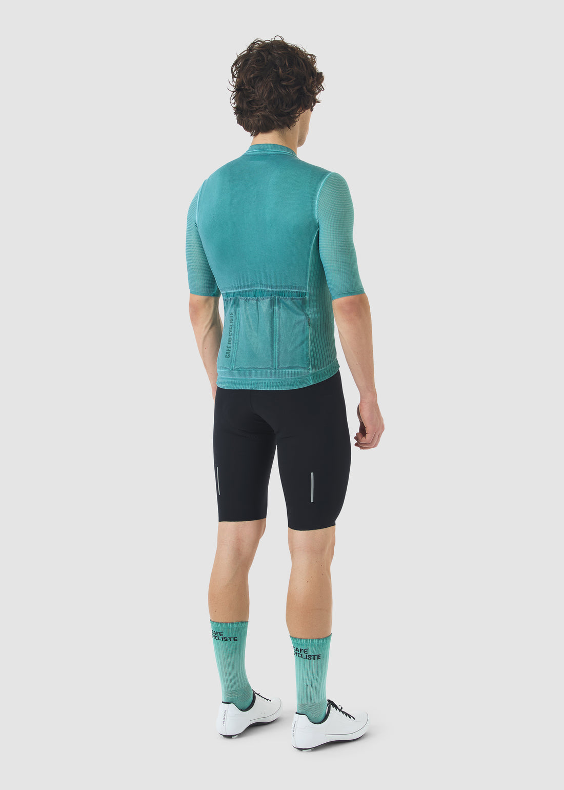 Café du Cycliste Angeline Men's Ultralight Cycling Jersey Radtrikot Cold Dye Dark Sea