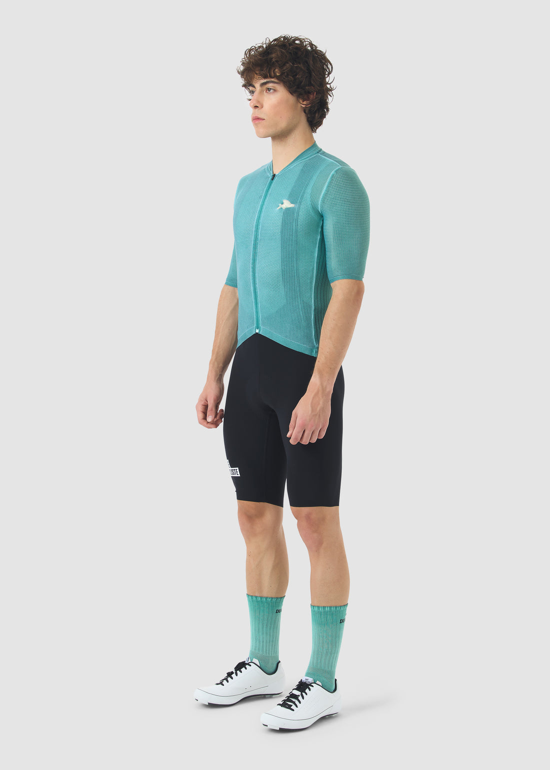 Café du Cycliste Angeline Men's Ultralight Cycling Jersey Radtrikot Cold Dye Dark Sea