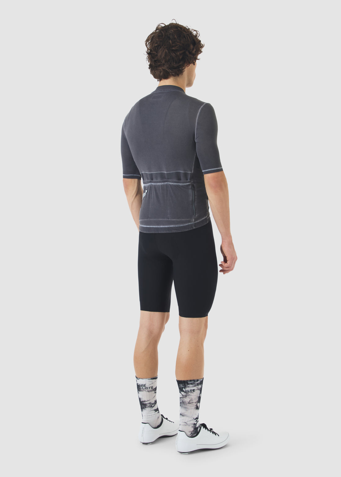 Café du Cycliste Men's Superlight Jersey Laurette Radtrikot Cold Dye Anthracite