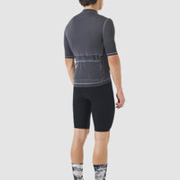 Café du Cycliste Men's Superlight Jersey Laurette Radtrikot Cold Dye Anthracite