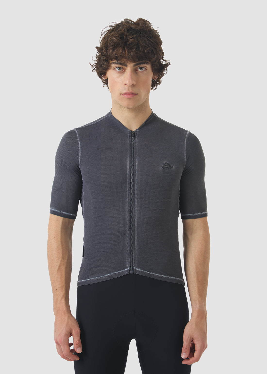 Café du Cycliste Men's Superlight Jersey Laurette Radtrikot Cold Dye Anthracite