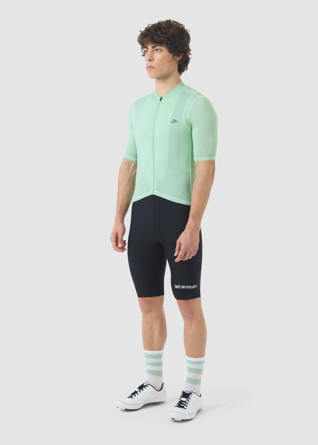 Café du Cycliste Men's Superlight Jersey Laurette Radtrikot Cold Dye Jadeite