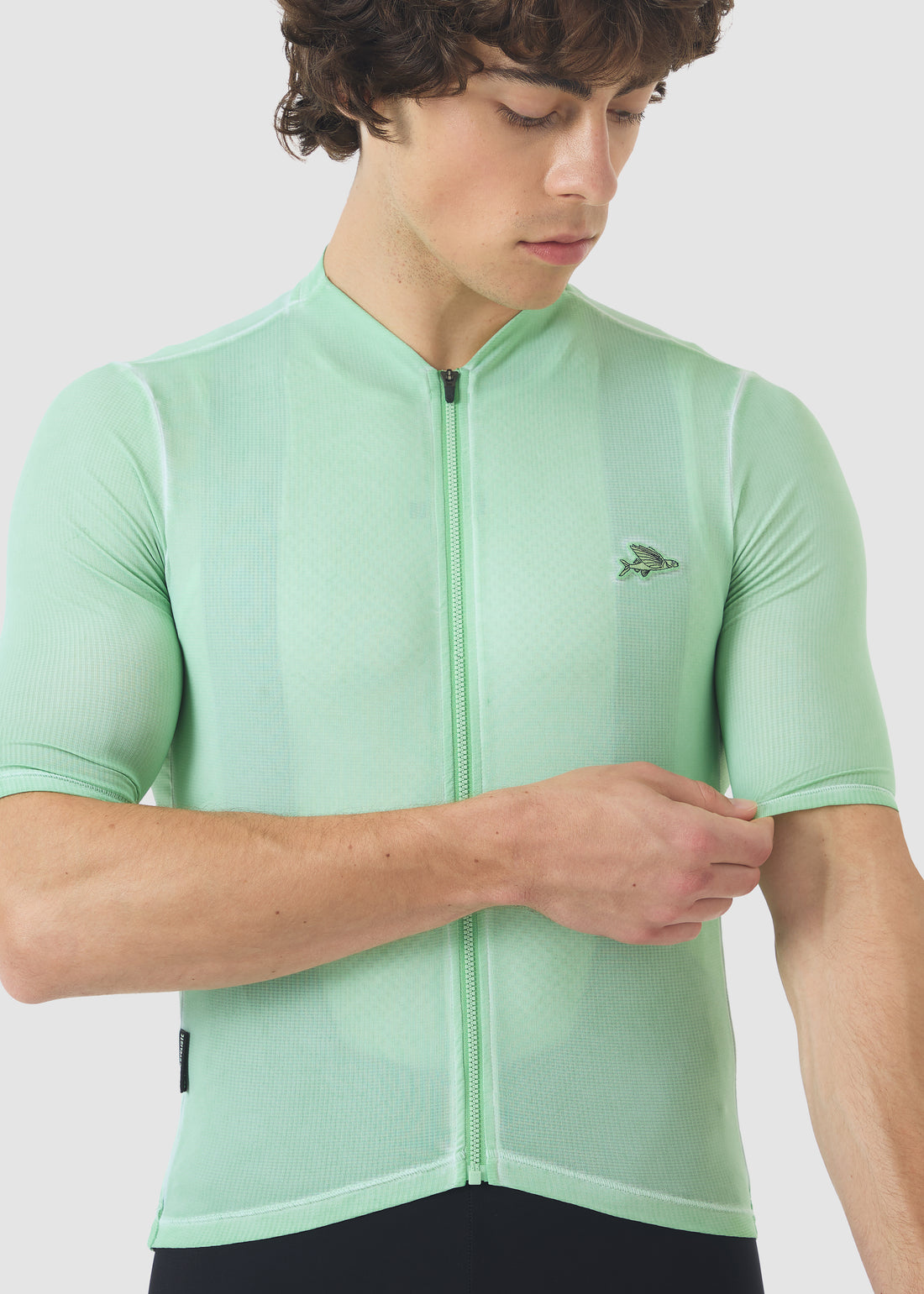 Café du Cycliste Men's Superlight Jersey Laurette Radtrikot Cold Dye Jadeite