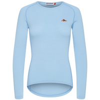 Café du Cycliste Coline Women's Three Season Base Layer Radunterhemd langarm Ice Blue