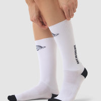 Café du Cycliste Aero Socks Aero Radsocken Flying Fish White