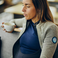 Café du Cycliste Marguerite Women's Long Sleeve Merino Cycling Jersey Radtrikot Cream