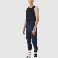 Café du Cycliste Adrienne Men's Brushed Bib Shorts 3/4 Thermo Radhose Navy