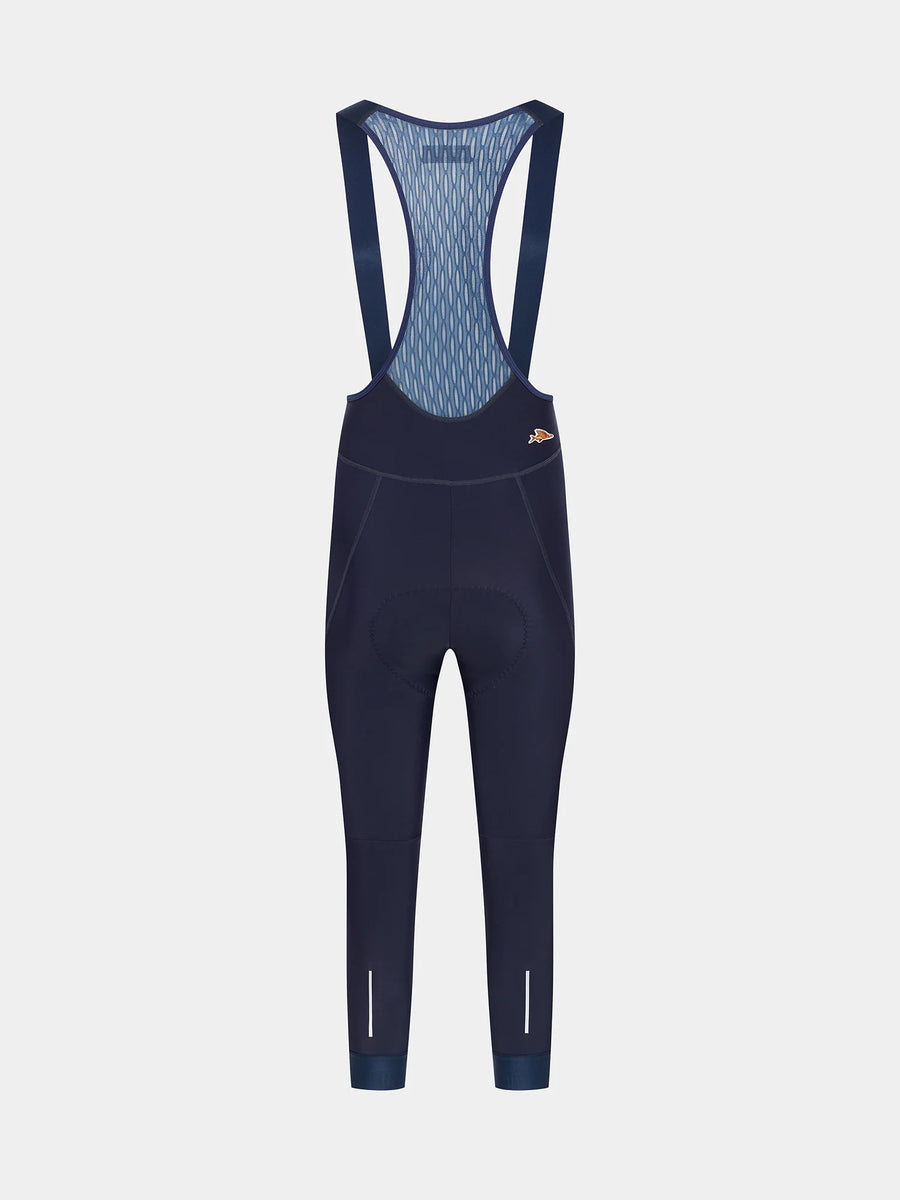 Café du Cycliste Adrienne Men's Brushed Bib Shorts 3/4 Thermo Radhose Navy