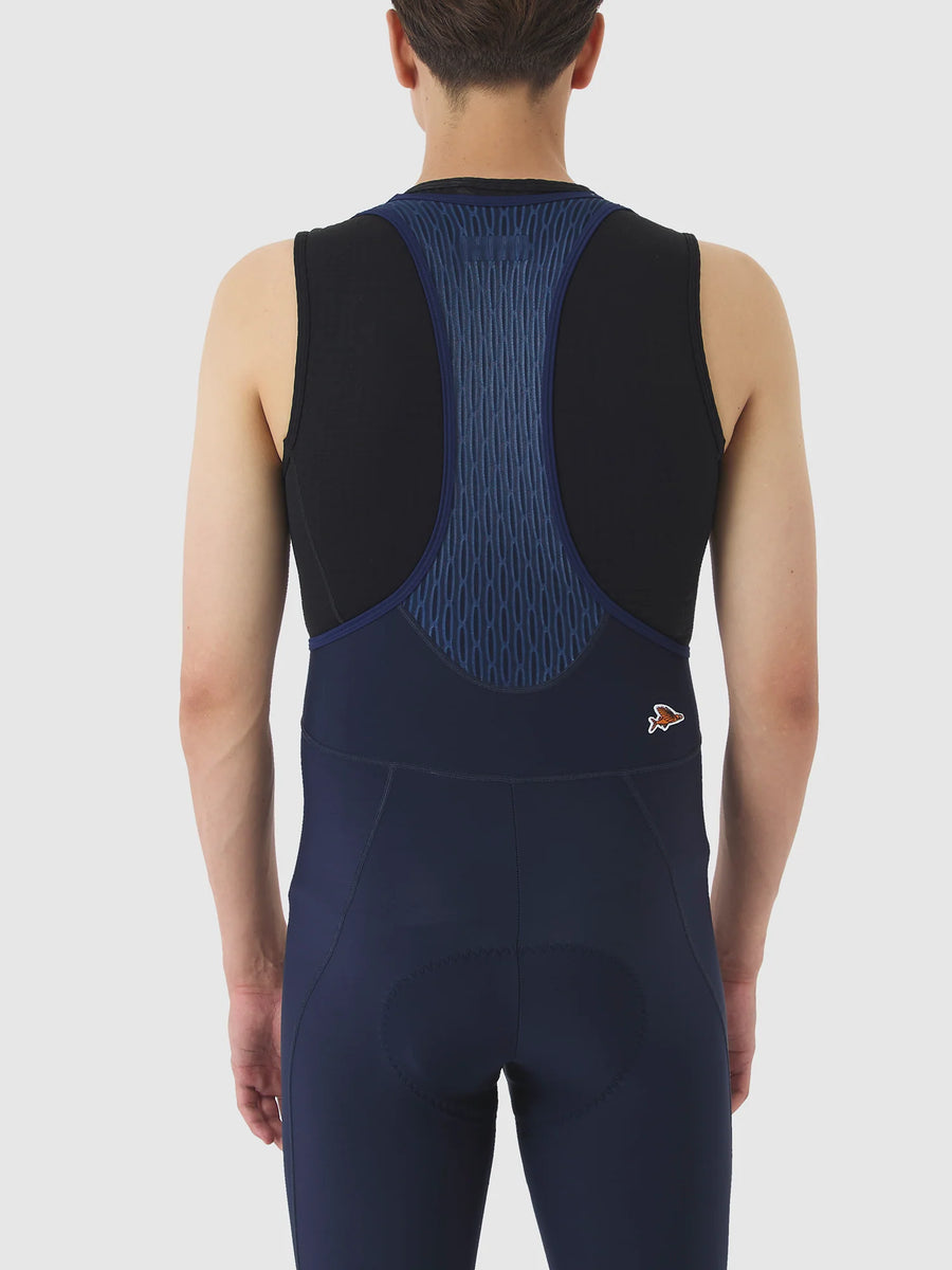 Café du Cycliste Adrienne Men's Brushed Bib Shorts 3/4 Thermo Radhose Navy