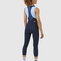 Café du Cycliste Adrienne Women's Brushed Bib Shorts 3/4 Thermo Radhose Navy