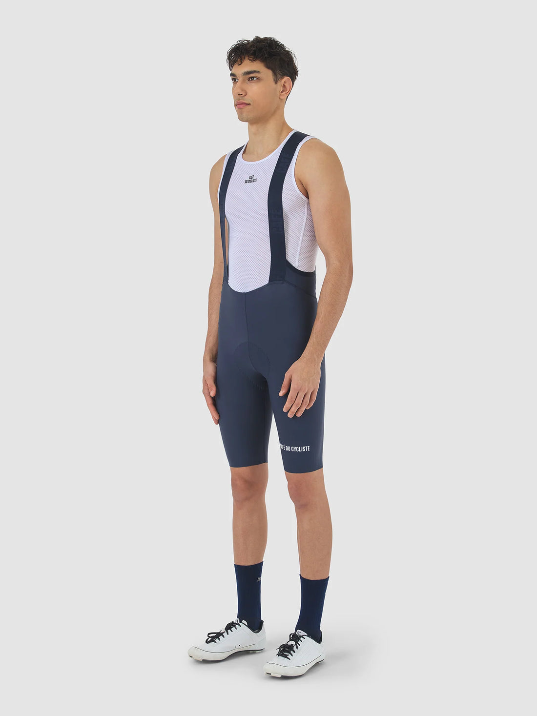 Café du Cycliste Marinette Pantaloncini con bretelle colorati da uomo Navy