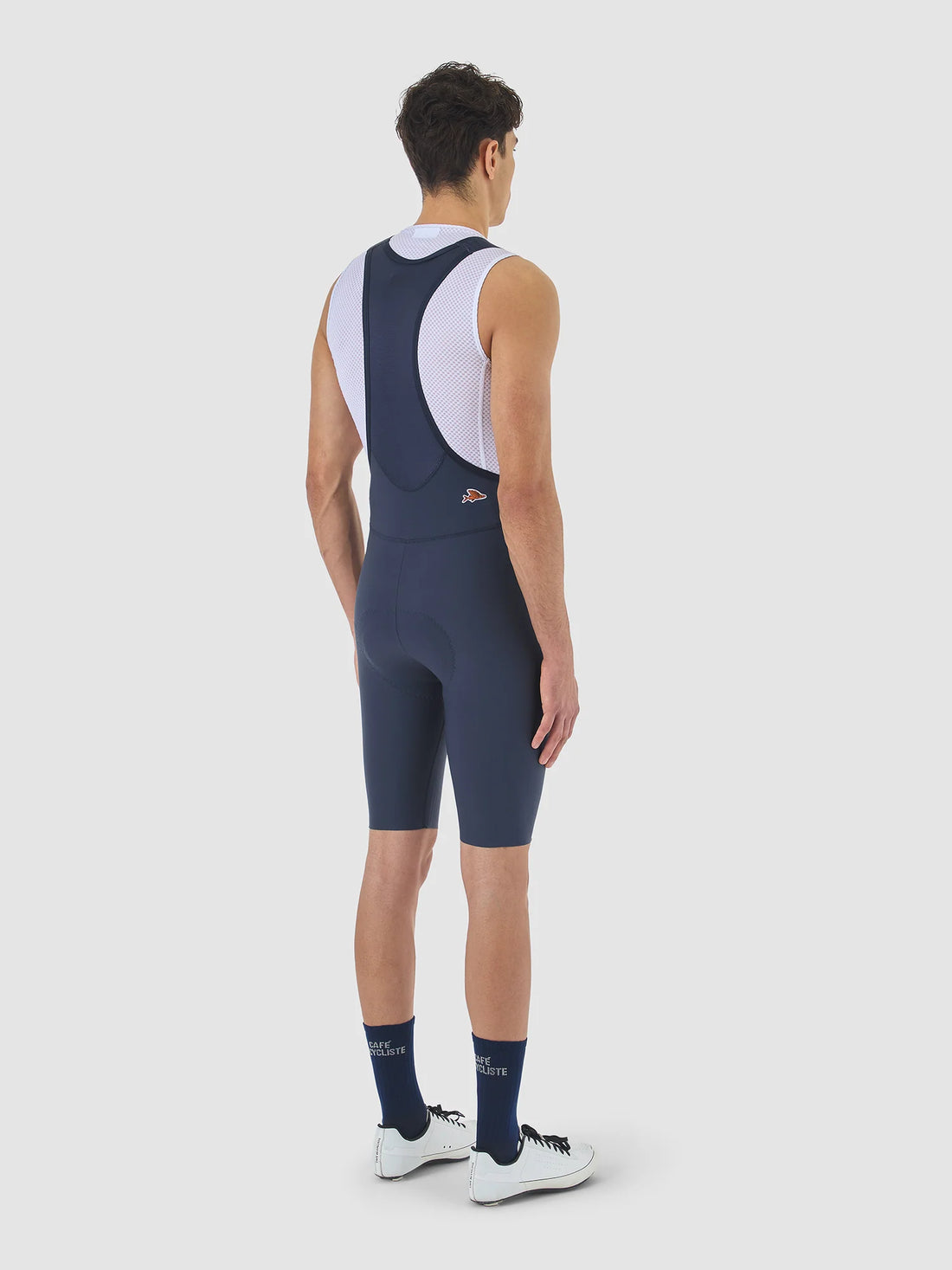 Café du Cycliste Marinette Pantaloncini con bretelle colorati da uomo Navy