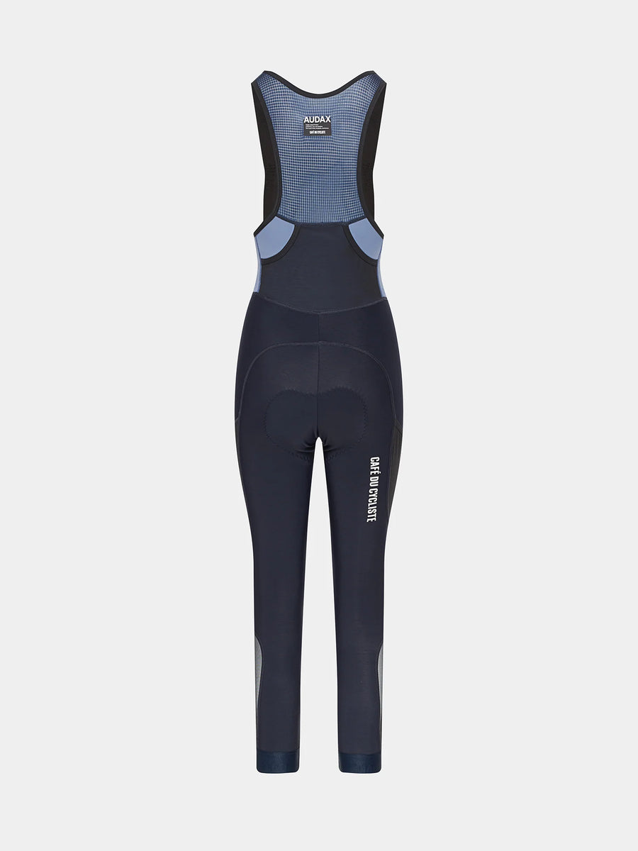 Café du Cycliste Rosie Cargo Women's Brushed Tights Thermo Radhose Navy