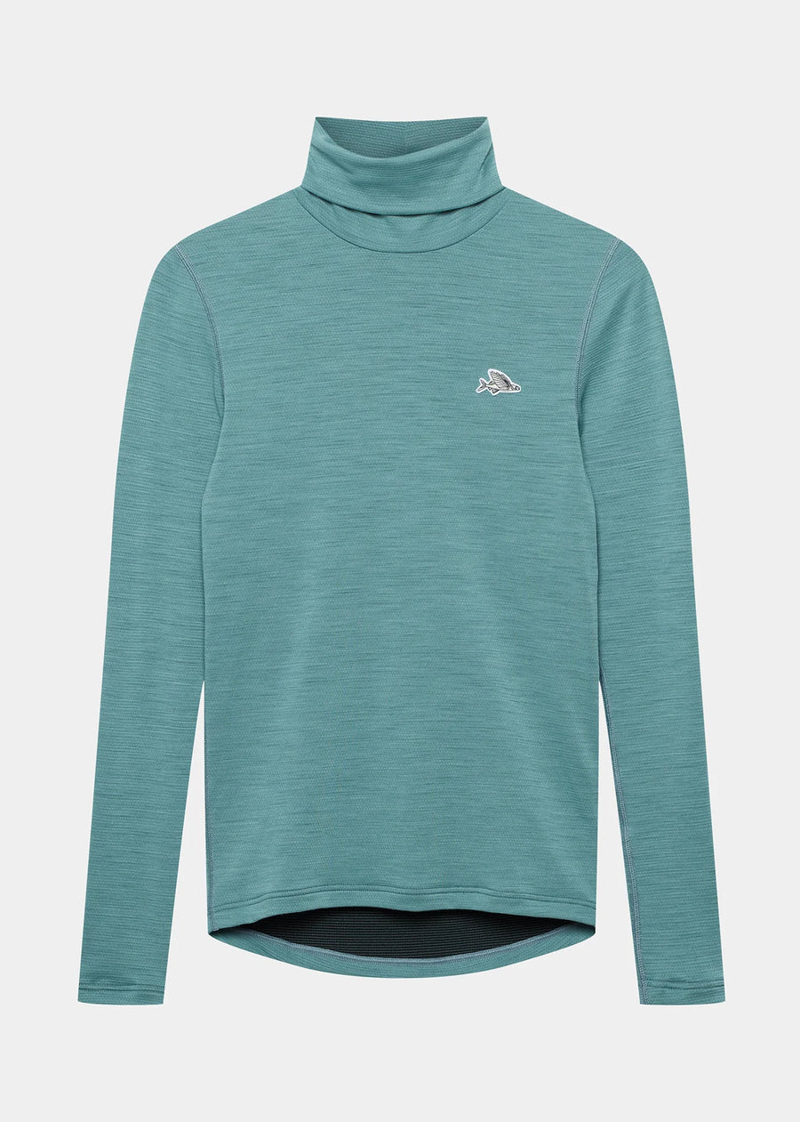 Café du Cycliste Carmen Men's Merino Base Layer Radunterhemd langarm Mountain Deep Water