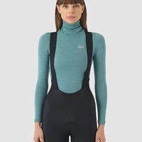 Café du Cycliste Carmen Women's Merino Base Layer Radunterhemd langarm Deep Water