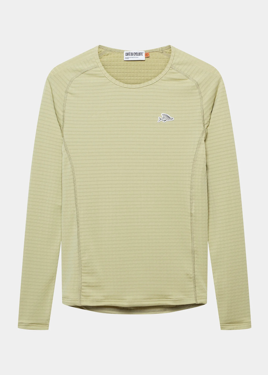 Café du Cycliste Coline Men's Three Season Base Layer Radunterhemd langarm Puddle