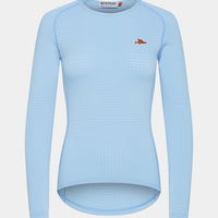 Café du Cycliste Coline Women's Three Season Base Layer Radunterhemd langarm Ice Blue