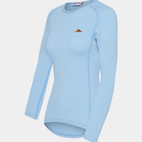 Café du Cycliste Coline Women's Three Season Base Layer Radunterhemd langarm Ice Blue