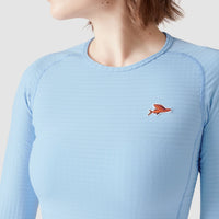 Café du Cycliste Coline Women's Three Season Base Layer Radunterhemd langarm Ice Blue