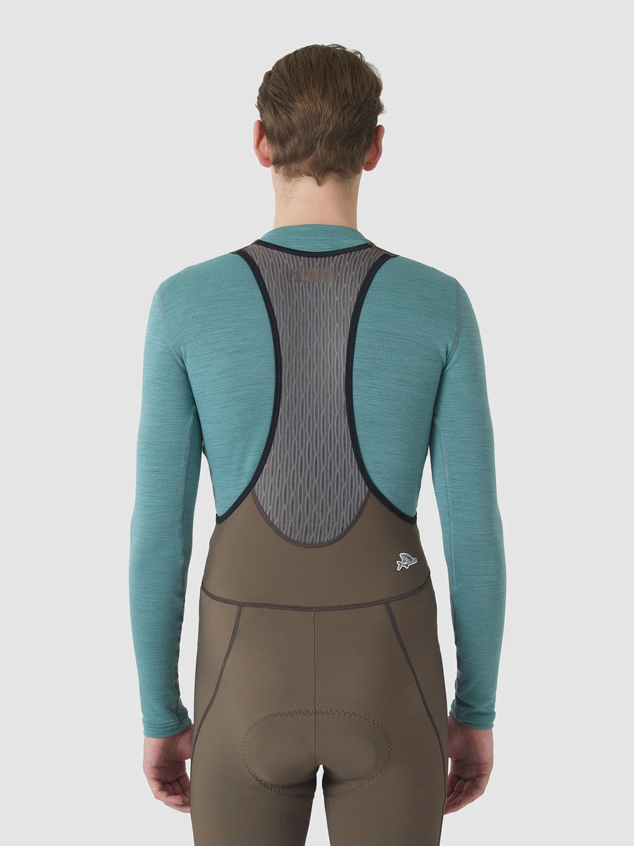 Café du Cycliste Judith Men's Merino Base Layer Radunterhemd langarm Deep Water