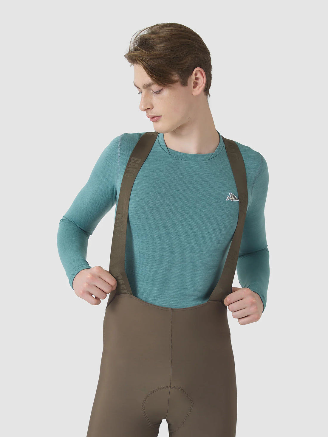 Café du Cycliste Judith Men's Merino Base Layer Radunterhemd langarm Deep Water