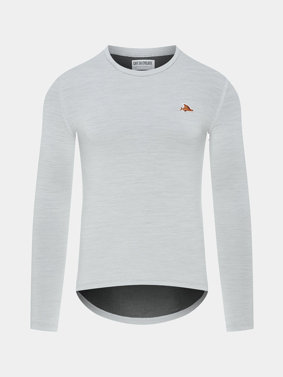 Café du Cycliste Judith Men's Merino Base Layer Radunterhemd langarm Mountain Fog