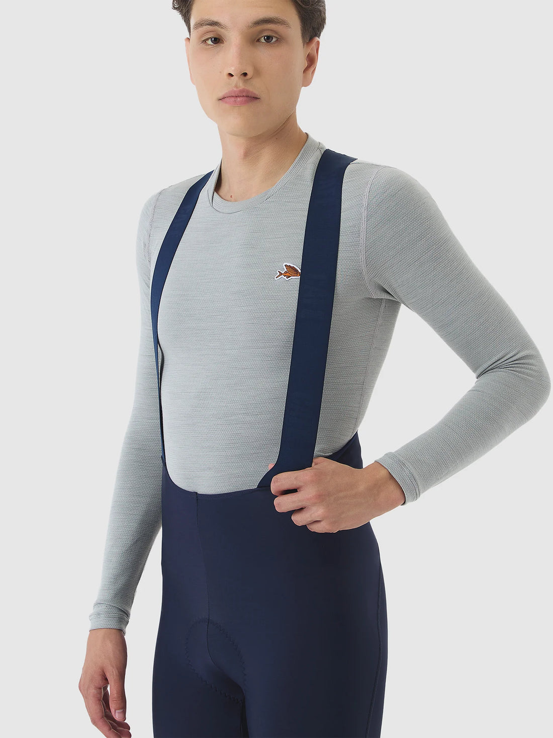 Café du Cycliste Judith Men's Merino Base Layer Radunterhemd langarm Mountain Fog