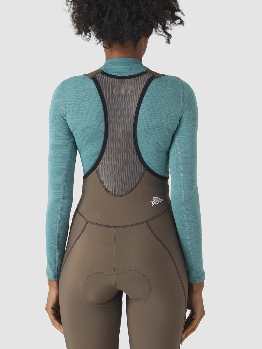 Café du Cycliste Judith Women's Merino Base Layer Radunterhemd langarm Deep Water
