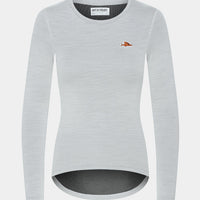 Café du Cycliste Judith Women's Merino Base Layer Radunterhemd langarm Mountain Fog