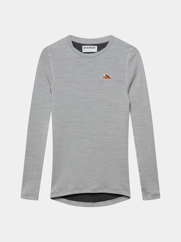 Café du Cycliste Judith Women's Merino Base Layer Radunterhemd langarm Mountain Fog