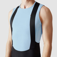 Café du Cycliste Coline Men's Three Season Base Layer Radunterhemd ärmellos Ice Blue