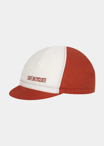 Café du Cycliste Gapette Cycling Cap Radkappe Chalk / Cinder Red
