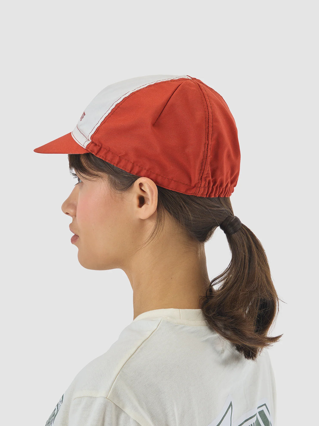 Café du Cycliste Gapette Cycling Cap Radkappe Chalk / Cinder Red