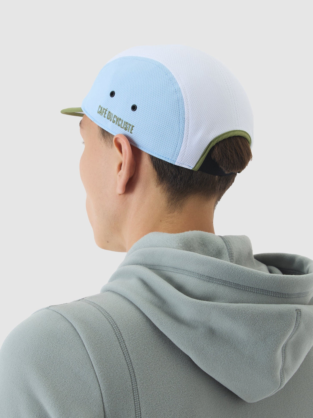 Café du Cycliste Gravel Cap Summer Radkappe Khaki Ice Blue