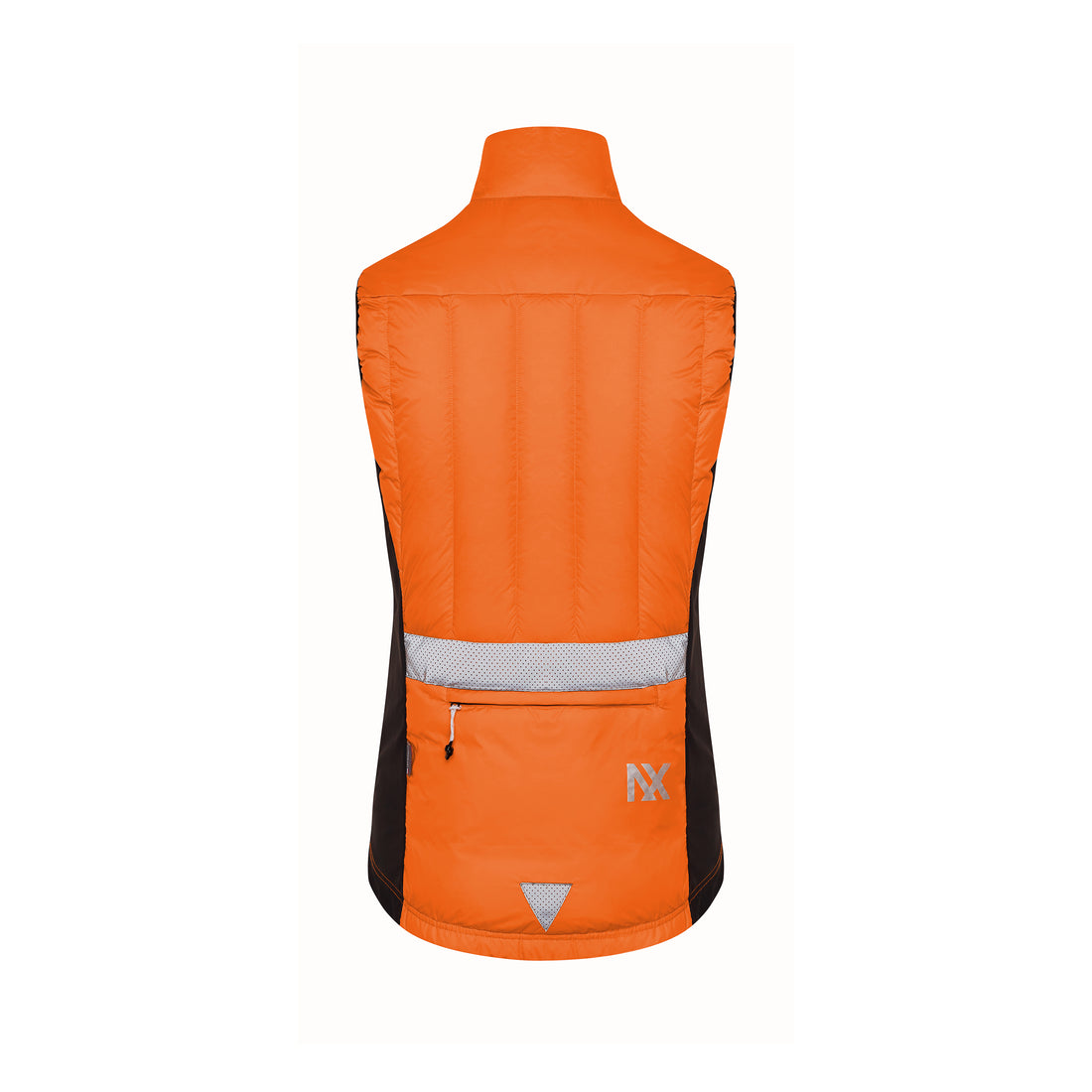 Café du Cycliste Maya Unisex Insulated Packable Cycling Gilet Winter Fahrradweste Neon Orange