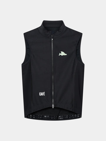 Café du Cycliste Sibille Men's Thermal Gilet Thermo Windweste Black