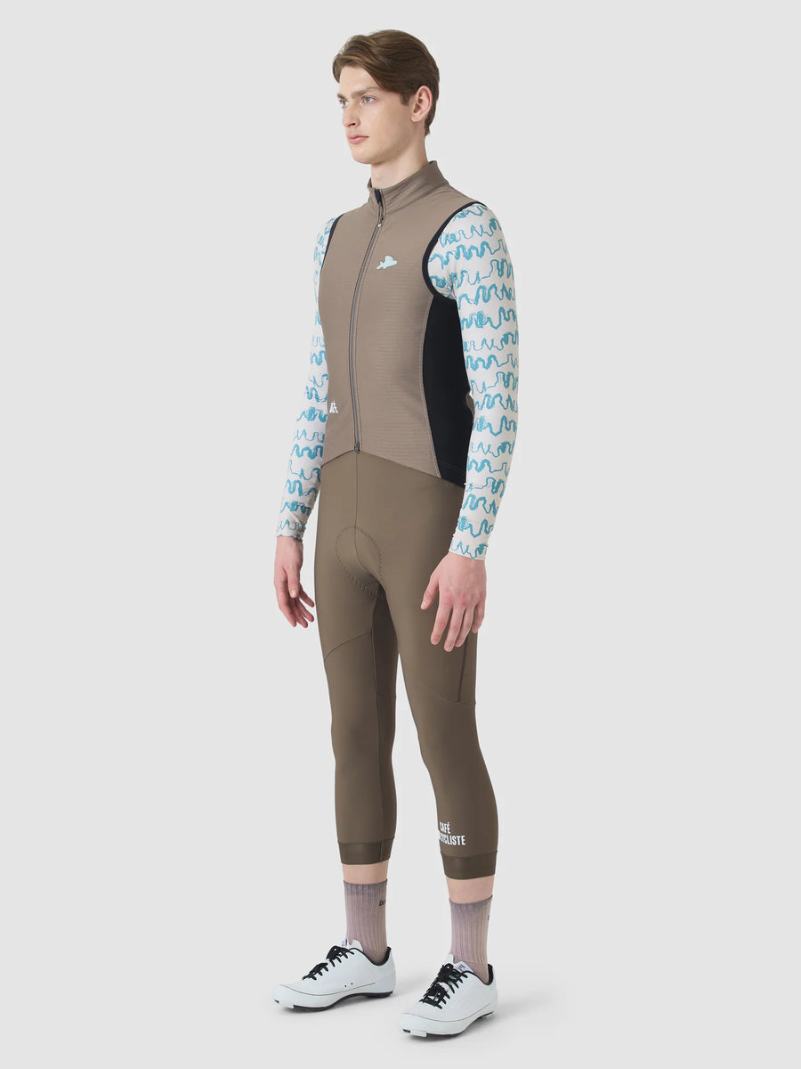 Café du Cycliste Sibille Men's Thermal Gilet Thermo Windweste Oyster Grey
