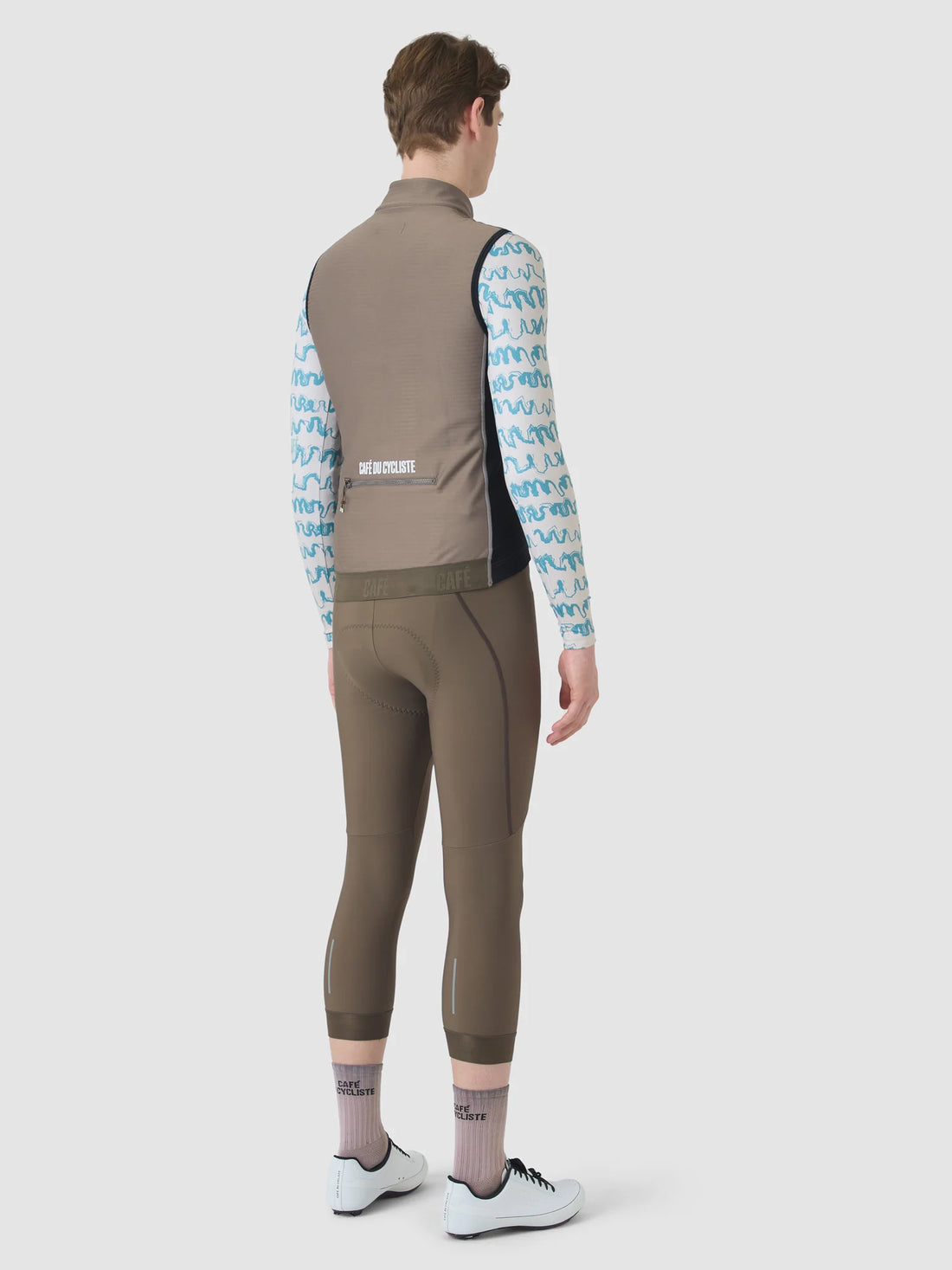 Café du Cycliste Sibille Men's Thermal Gilet Thermo Windweste Oyster Grey