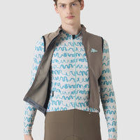 Café du Cycliste Sibille Men's Thermal Gilet Thermo Windweste Oyster Grey