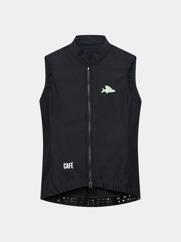 Café du Cycliste Sibille Women's Thermal Gilet Thermo Windweste Black