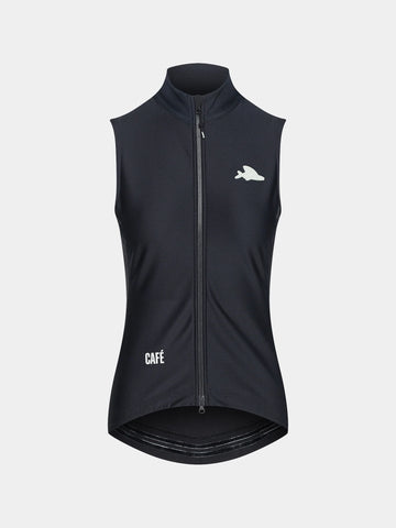 Café du Cycliste Sibille Women's Thermal Gilet Thermo Windweste Black