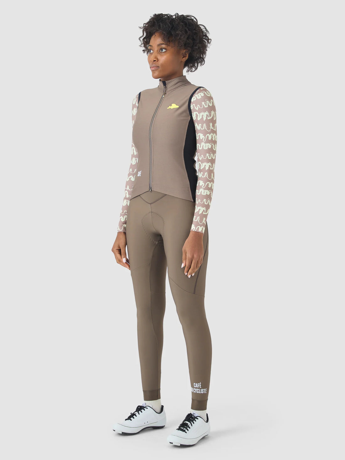 Café du Cycliste Sibille Women's Thermal Gilet Thermo Windweste Oyster Grey