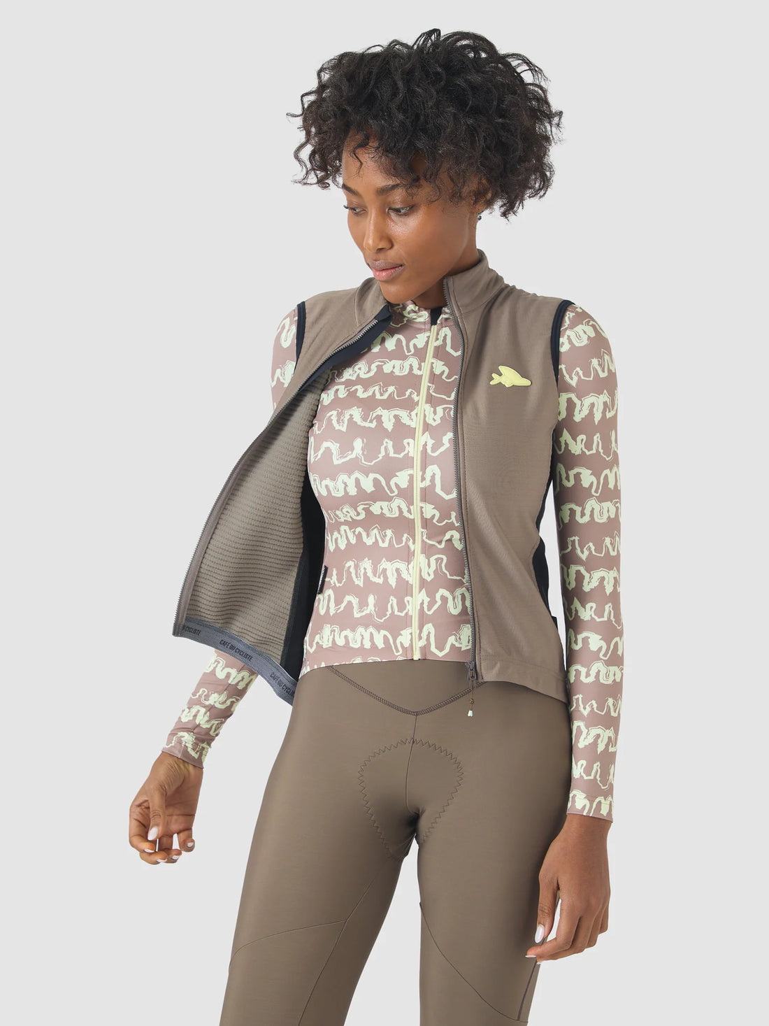 Café du Cycliste Sibille Women's Thermal Gilet Thermo Windweste Oyster Grey