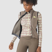 Café du Cycliste Sibille Women's Thermal Gilet Thermo Windweste Oyster Grey