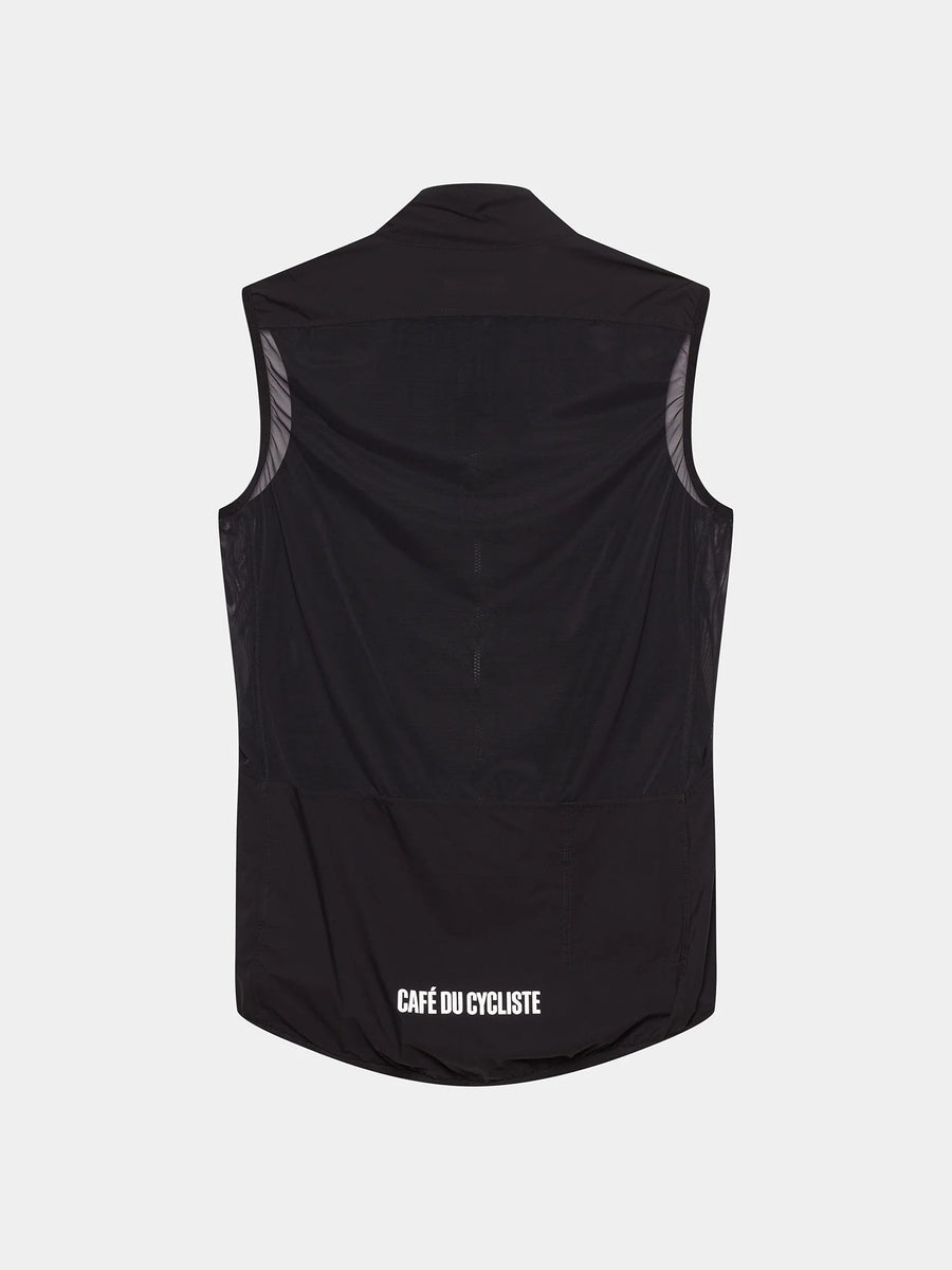 Café du Cycliste Edith Men's Cycling Gilet Windweste Black