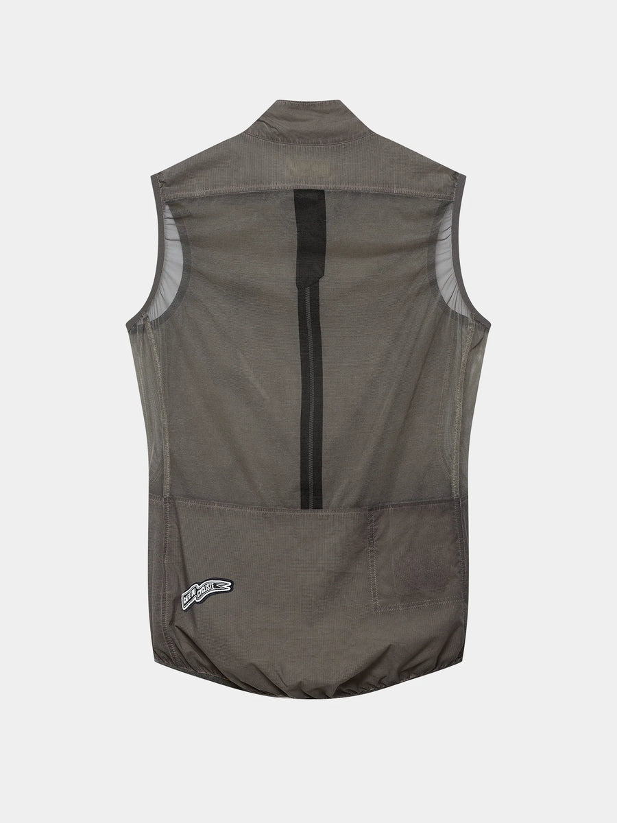 Café du Cycliste Edith Men's Cycling Gilet Windweste Charcoal