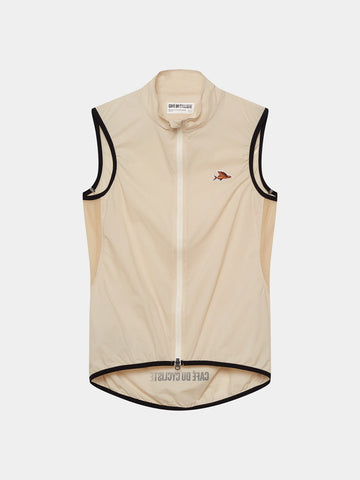 Café du Cycliste Edith Men's Cycling Gilet Windweste Chalk