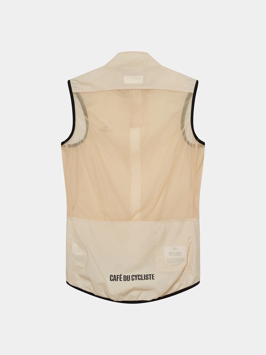 Café du Cycliste Edith Men's Cycling Gilet Windweste Chalk